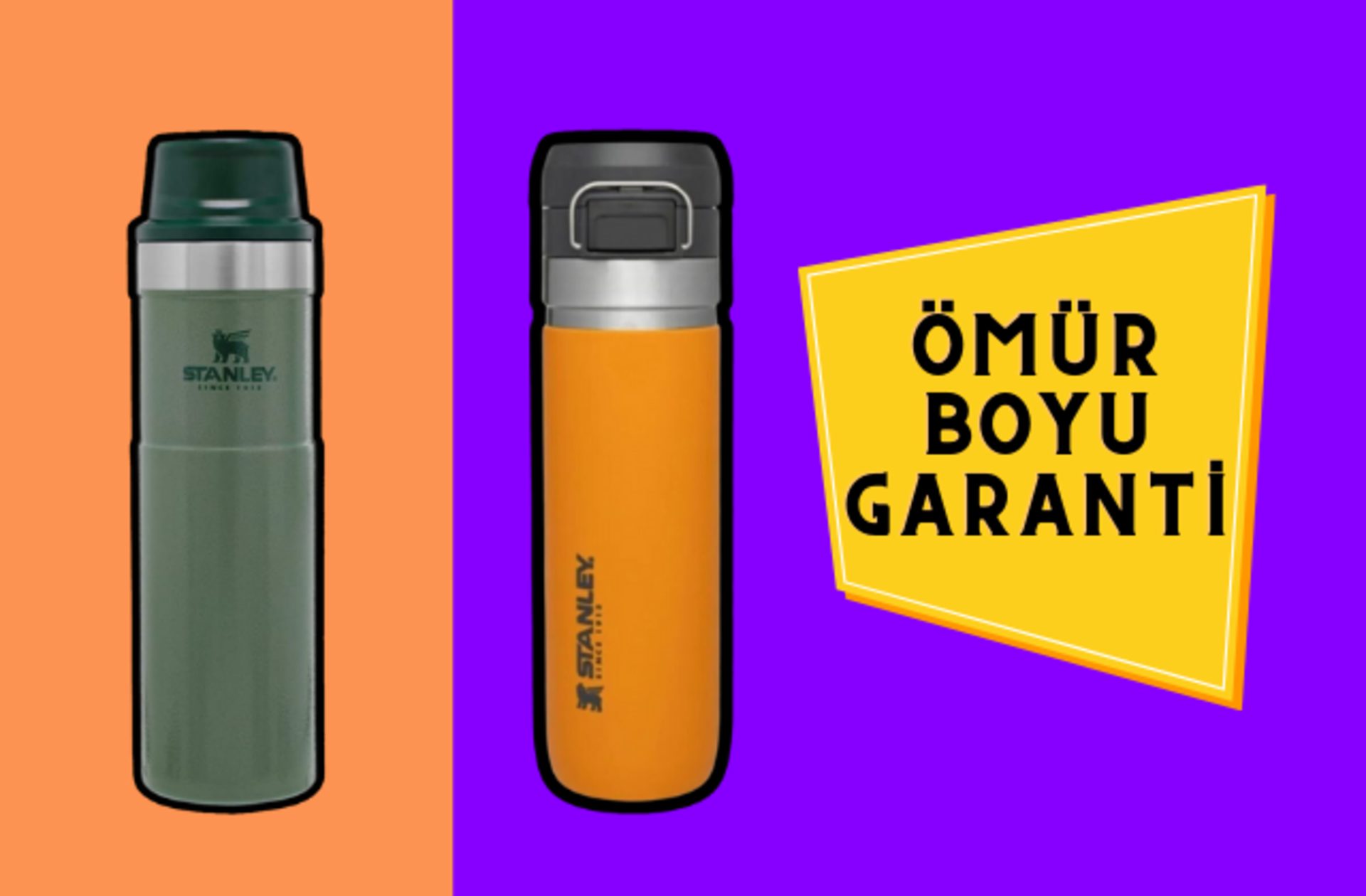 Bir kez alın bir ömür kullanın! Ömür boyu garantili Stanley termoslarla tanışın