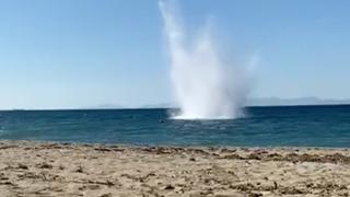 Bozcaada açıklarında bulundu! 2. Dünya Savaşı'ndan kalma mayın imha edildi