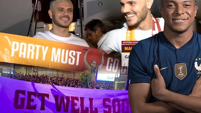 Son dakika: Mauro Icardi'ye görkemli karşılama! Atatürk Havalimanı'nda sevgi gösterileri ve Kylian Mbappe sesleri...