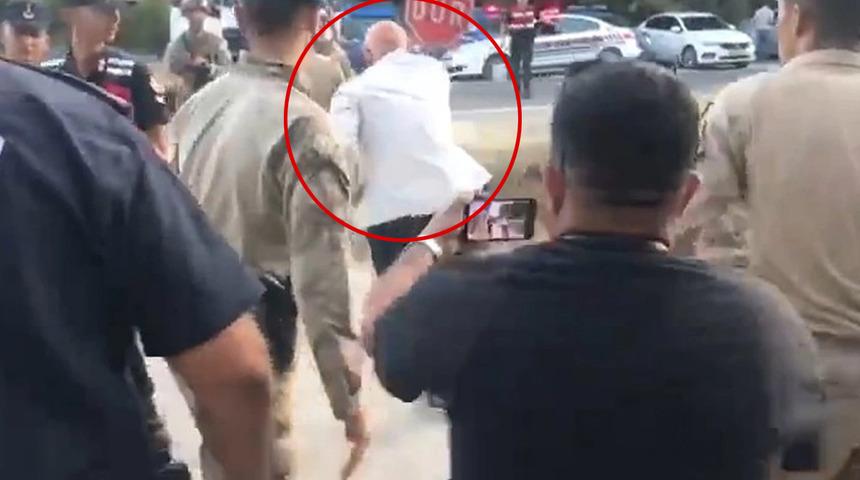 CHP'li Mahmut Tanal, "Burada fişleme yapamazsınız" diyerek jandarma personelini kovaladı! Görüntüler Akbelen'den...