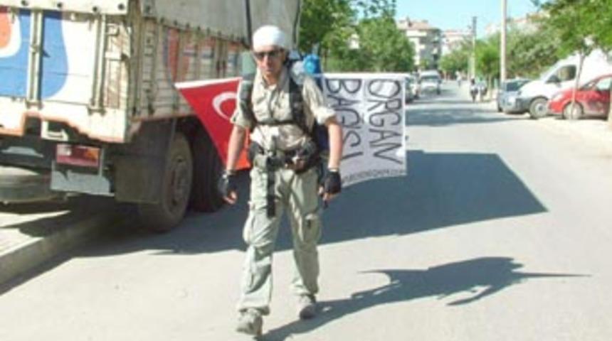 Organ bağışı i&ccedil;in Ankara'ya y&uuml;r&uuml;yor