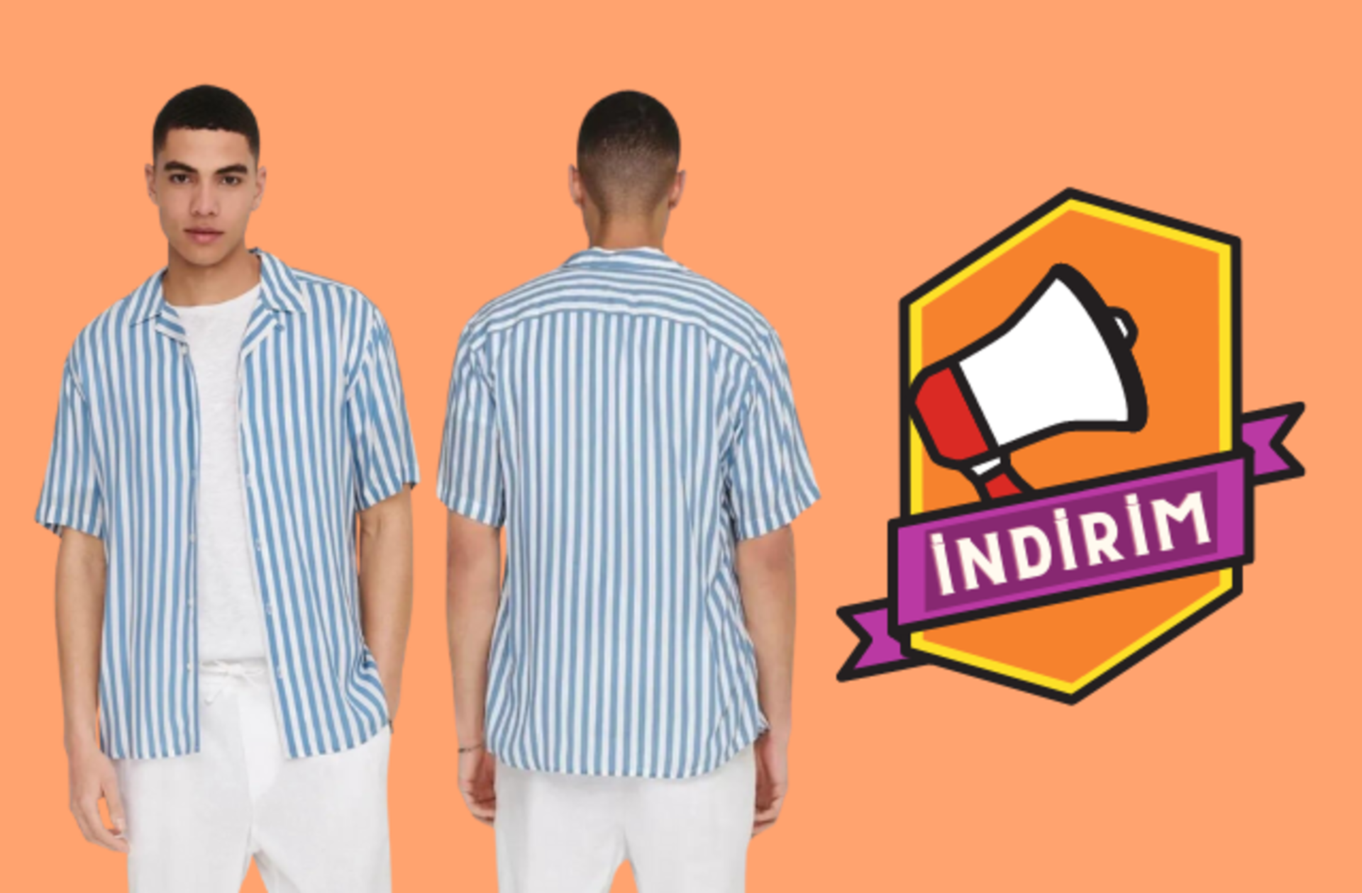 Fiyatı 280 TL'ye düştü! Only&Sons gömlekte %29 indirim fırsatı