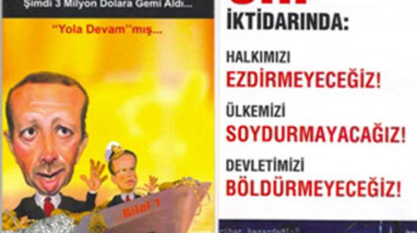 CHP'nin gemi afişlerine izin