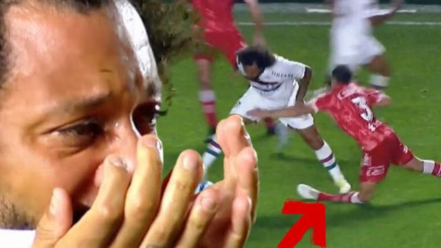 Fluminense'nin yıldızı Marcelo, rakibini çalımlamak isterken ayağını kırdı! Gözyaşlarına boğuldu...