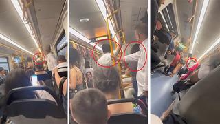 Metroda ilginç anlar kamerada: Eşini başka bir kadınla görünce ortalık karıştı! 'Kocanı arayacağım'