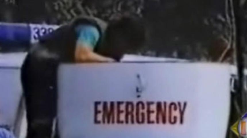 Bomba y&uuml;z&uuml;nde patladı