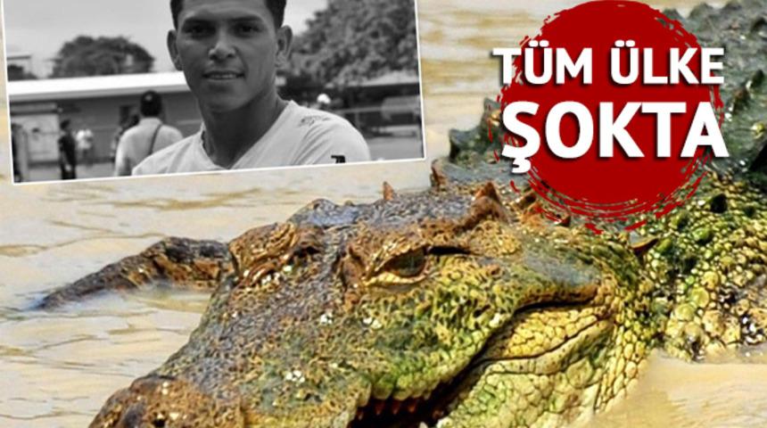 Kosta Rika'da şoke eden ölüm! Serinlemek için nehre giren futbolcuyu timsah yedi
