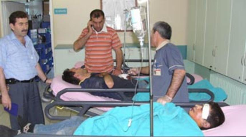 Samsun'da şişirilen lastik bomba gibi patladı: 4 yaralı