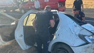 Şırnak'ta takla atan otomobilin sürücüsü yaralandı