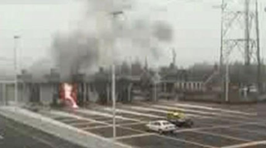 Kaza anı g&ouml;r&uuml;nt&uuml;lendi