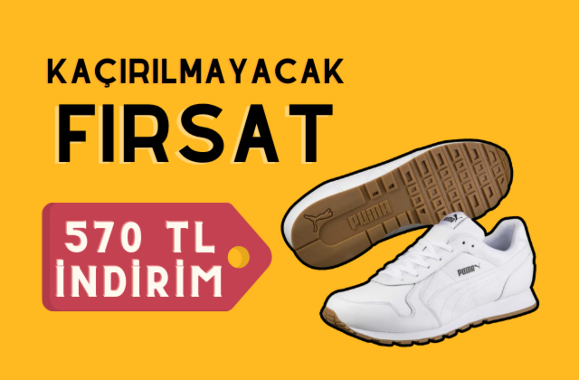 Fiyatı 1330 TL'ye düştü! Puma'nın beğenilen ayakkabı modelinde 570 TL indirim