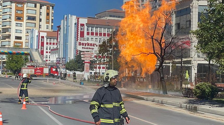Niğde'de doğal gaz borusu patladı! 1 yaralı... Yangın paniğe yol açtı