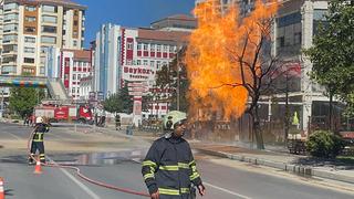 Niğde'de doğal gaz borusu patladı! 1 yaralı... Yangın paniğe yol açtı