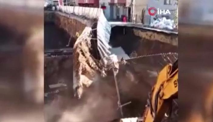 SON DAKİKA | Sarıyer’de bina inşaatı için temel kazısının yapıldığı alanda yol çöktü! Çevredeki binada vatandaşlar tahliye edildi