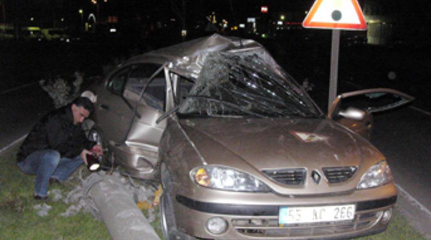 Trafik kazasında yürek parçalayan görüntüler