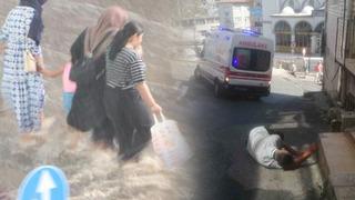 Bir şehirde sokaklar yağmurdan göle döndü! Bir şehirde sıcaktan bir kişi bayıldı