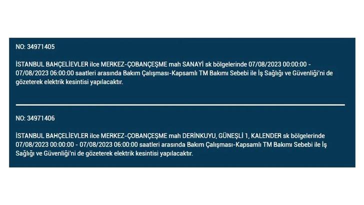 İstanbul'da elektrik kesintisi! Bedaş uyardı, o ilçeler karanlığa gömülecek! İşte 7 Ağustos 2023 İstanbul elektrik kesintisi listesi... G4
