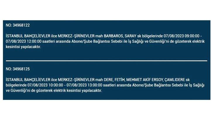 İstanbul'da elektrik kesintisi! Bedaş uyardı, o ilçeler karanlığa gömülecek! İşte 7 Ağustos 2023 İstanbul elektrik kesintisi listesi... G5
