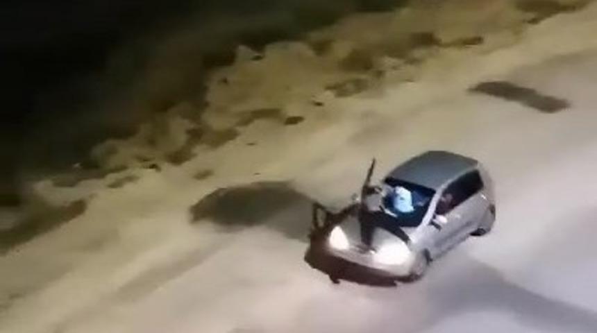 Elazığ&rsquo;da akılalmaz seyahat kameraya yansıdı