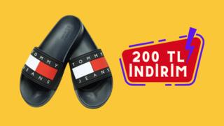 Fiyatı 518 TL'ye düştü! Rahatlık arayanların vazgeçilmezi Tommy Hilfiger terlikte indirim