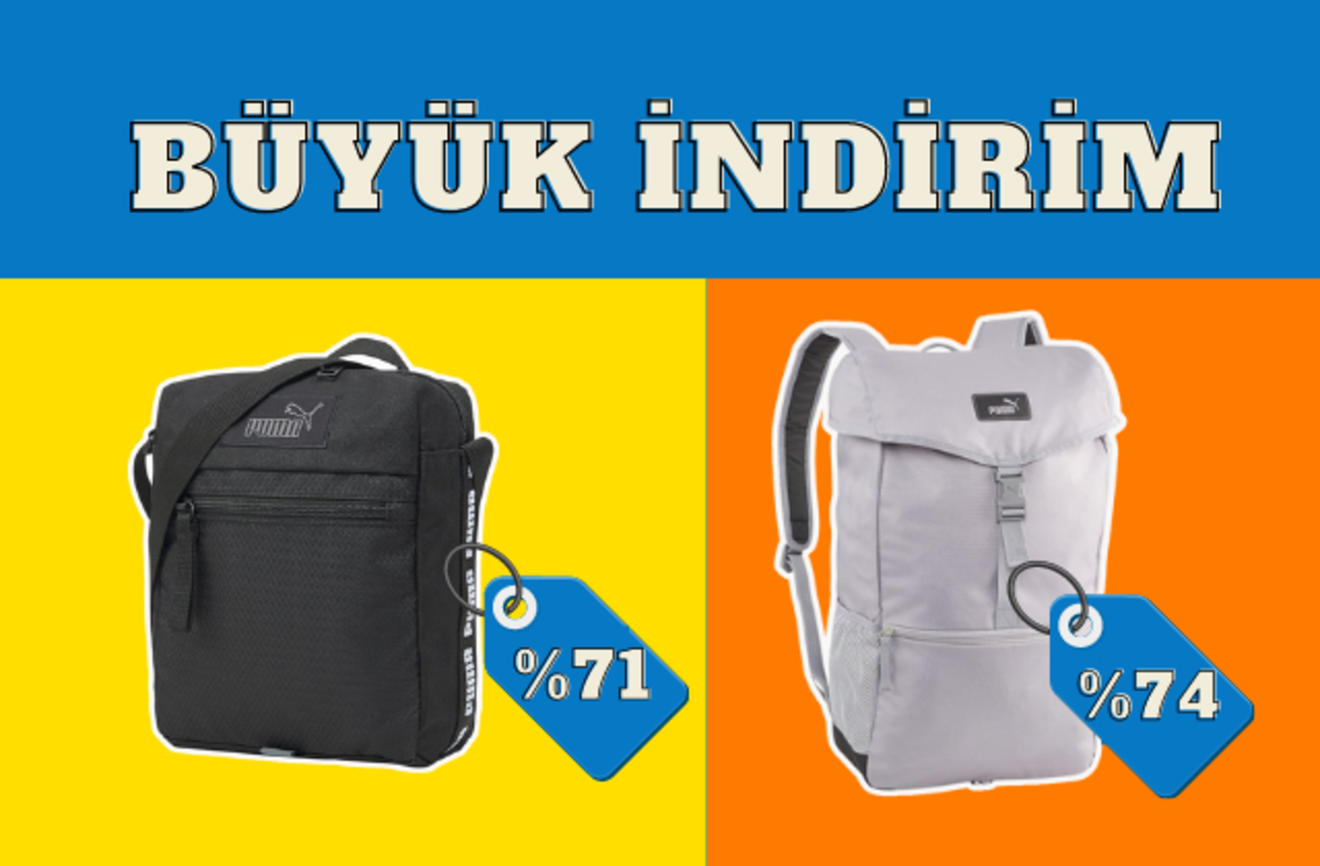 Sportif şıklığınızı pekiştirecek Puma çantalarda %75'e varan indirim