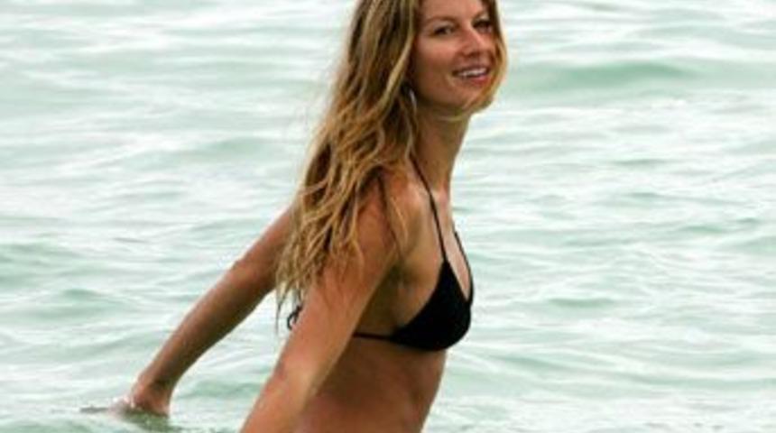 Gisele paparazilerden ka&ccedil;amadı