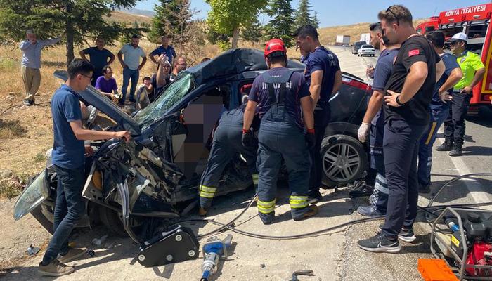 Konya'da cenaze dönüşü feci kaza! Ölü ve yaralılar var