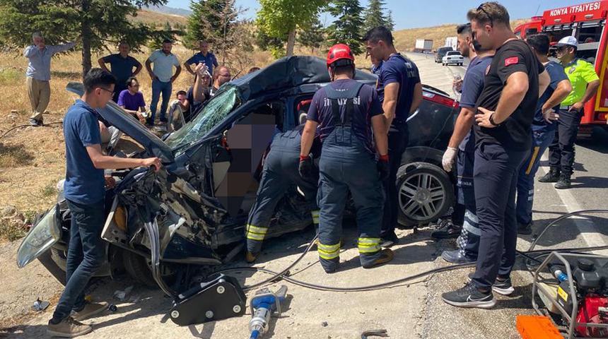 Konya'da cenaze dönüşü feci kaza! Ölü ve yaralılar var