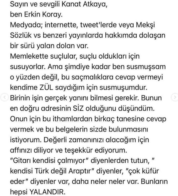 Kanat Atkaya, Erkin Koray'ın kendisine yazdığı mektubu paylaştı! 52 yıl önce John Lennon ile ne konuştu? G1