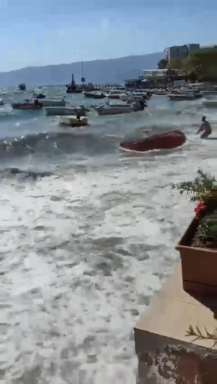 Şiddetli rüzgar denizi taşırdı, teknede yakalanan iki kişi alabora oldu G2