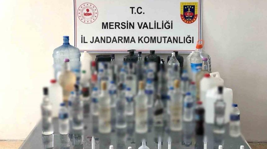 Mersin’de 100 litre sahte içki ele geçirildi