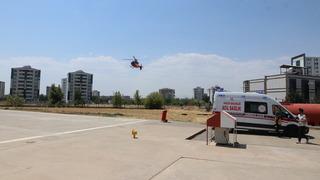 Diyarbakır'da boğulma tehlikesi geçiren çocuk ambulans helikopterle hastaneye yetiştirildi