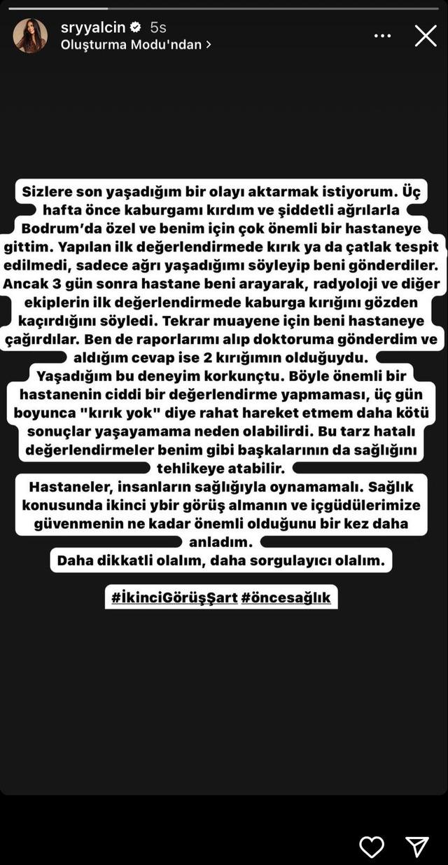 süreyya yalçın ınstagram story