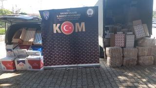 Kayseri'de 1 milyon makaron ele geçirildi