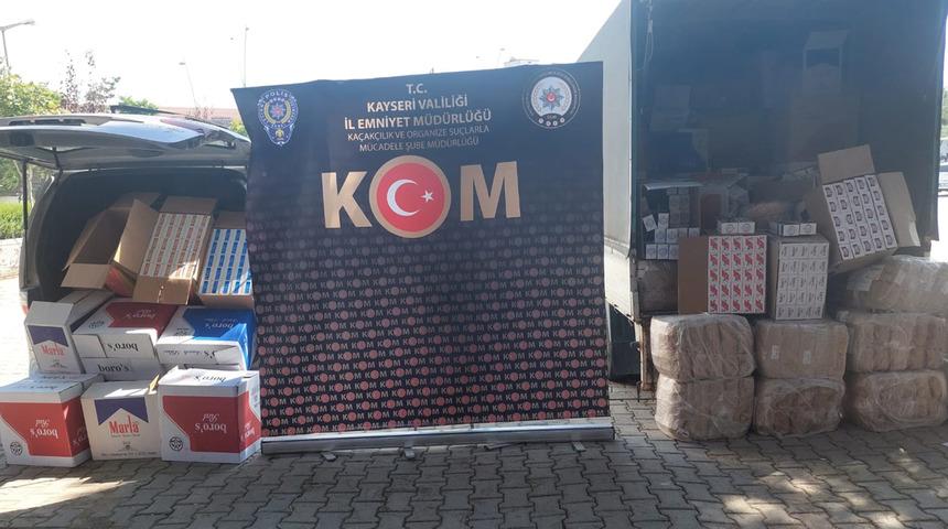 Kayseri'de 1 milyon makaron ele geçirildi!