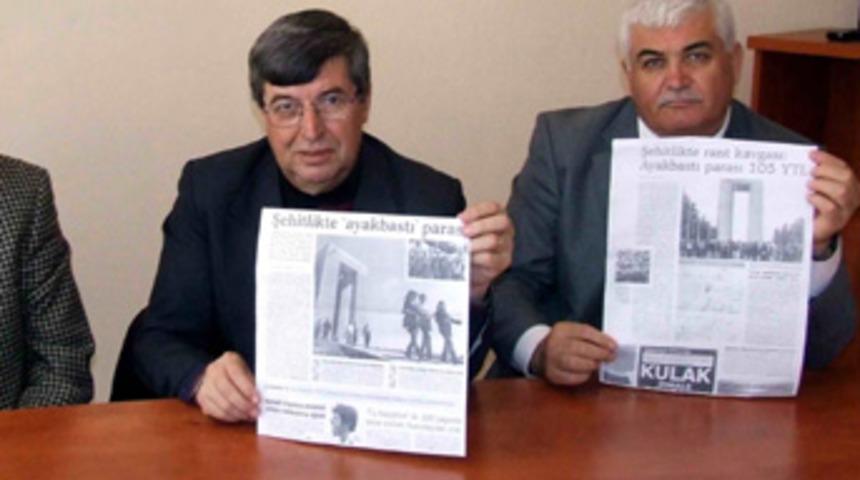 Şehitlikte ayak bastı parası