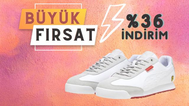 Fiyatı 1663 TL'ye düştü! Puma Scuderia Ferrari Roma Via Sneaker indirimde