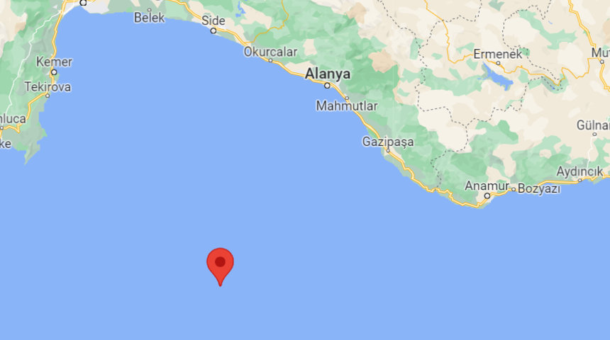 SON DAKİKA | Antalya açıklarında 4.5 büyüklüğünde deprem