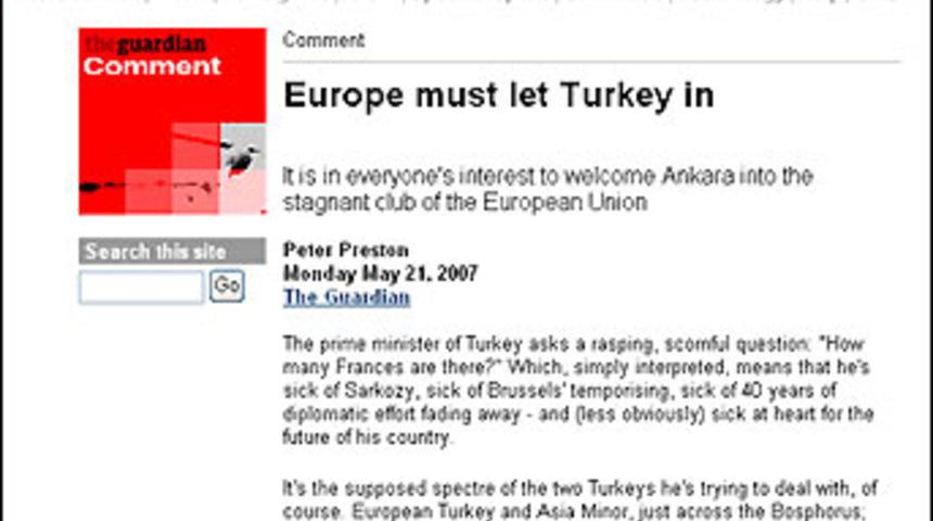 Guardıan'dan Br&uuml;ksel'e "T&uuml;rkiye uyarısı"