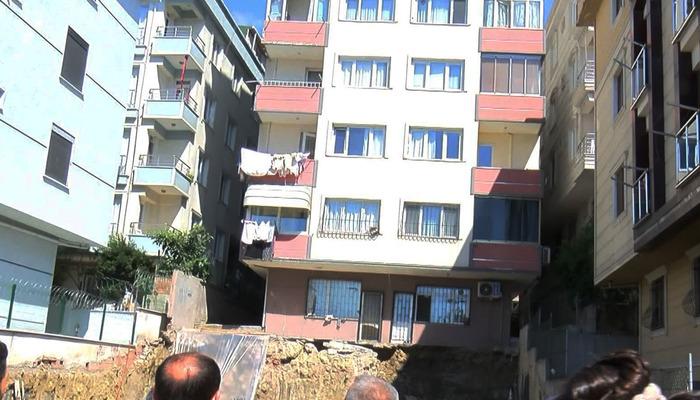 İstanbul'da 7 katlı binada kayma! Tahliye edildi