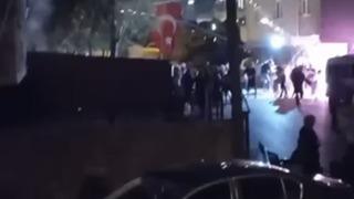 Ataşehir’de asker eğlencesinde tehlikeli anlar! Havai fişeklerin patlamasıyla kaçacak yer aradılar