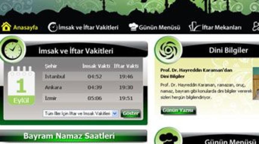 Beslenme ile dini bilgiler Mynet'in Ramazan sayfalarında