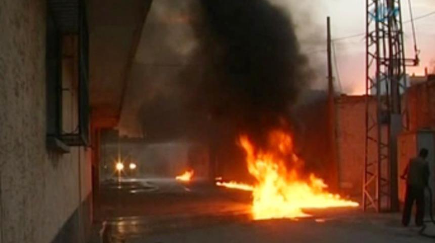 Akaryakıt deposunda korkutan yangın