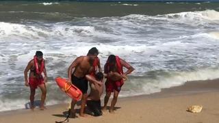 Yasağa rağmen denize girdi, boğulmaktan son anda kurtarıldı