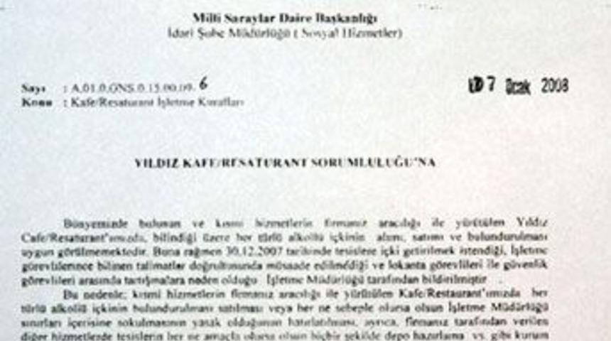 Yıldız Parkı'ndaki restoranda i&ccedil;ki yasağını TBMM getirmiş