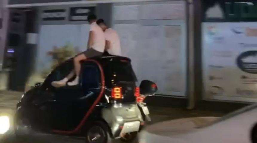 Bursa’da tehlikeli yolculuk amatör kameraya yansıdı