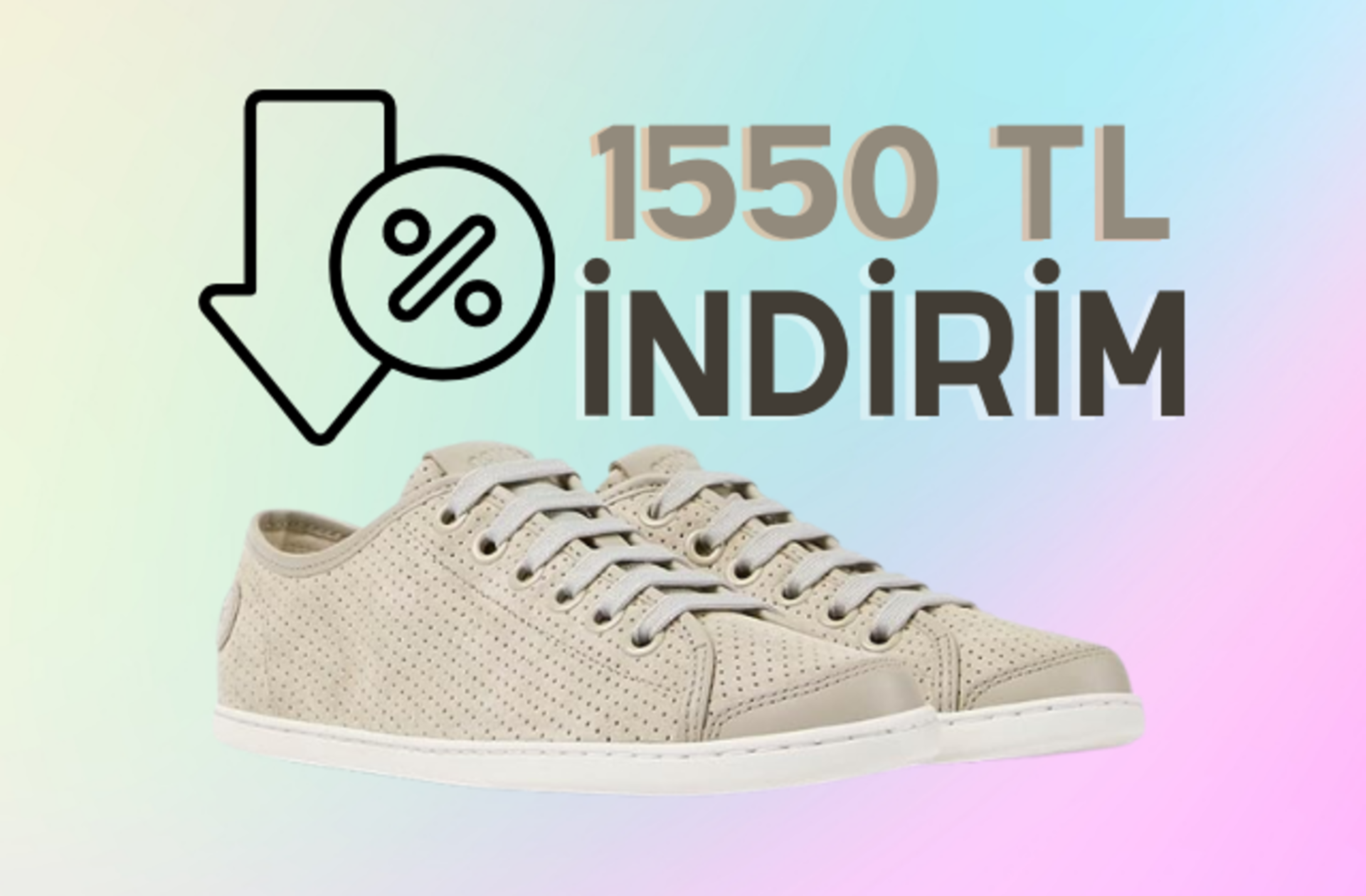 Fiyatı 1240 TL'ye düştü! Camper'ın konfor vadeden hakiki deri ayakkabısı indirimde