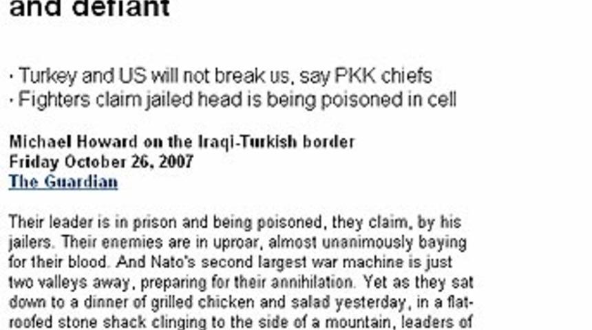 PKK: K.Irak'tan ayrılmayacağız