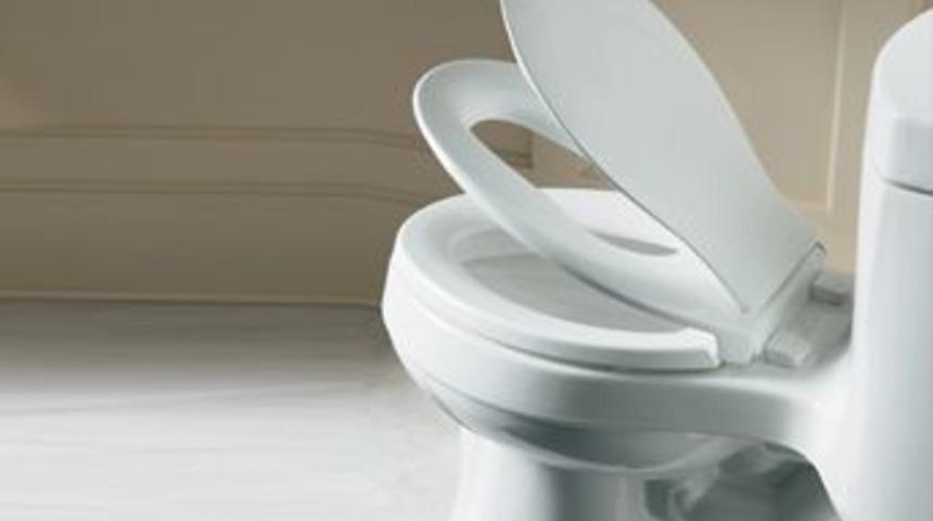 Klozetle beraber hastaneye gitti