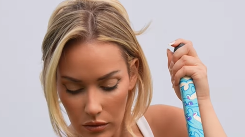 Eski günlerine geri döndü! Golf fenomeni Paige Spiranac çimlere çıkıp vuruşuyla büyüledi